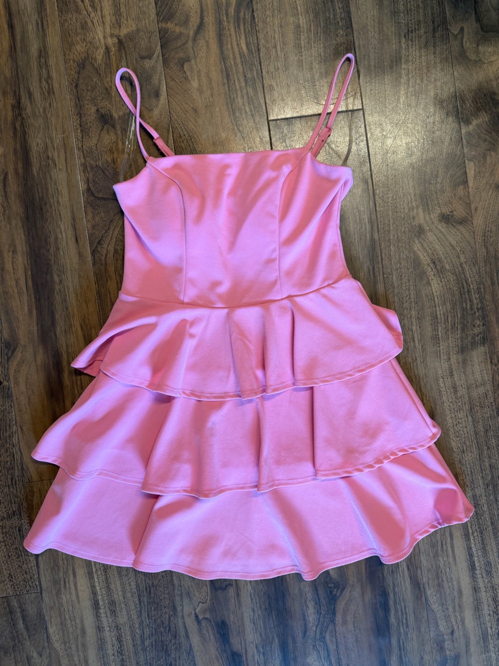 Pink Layered Ruffle Mini Dress